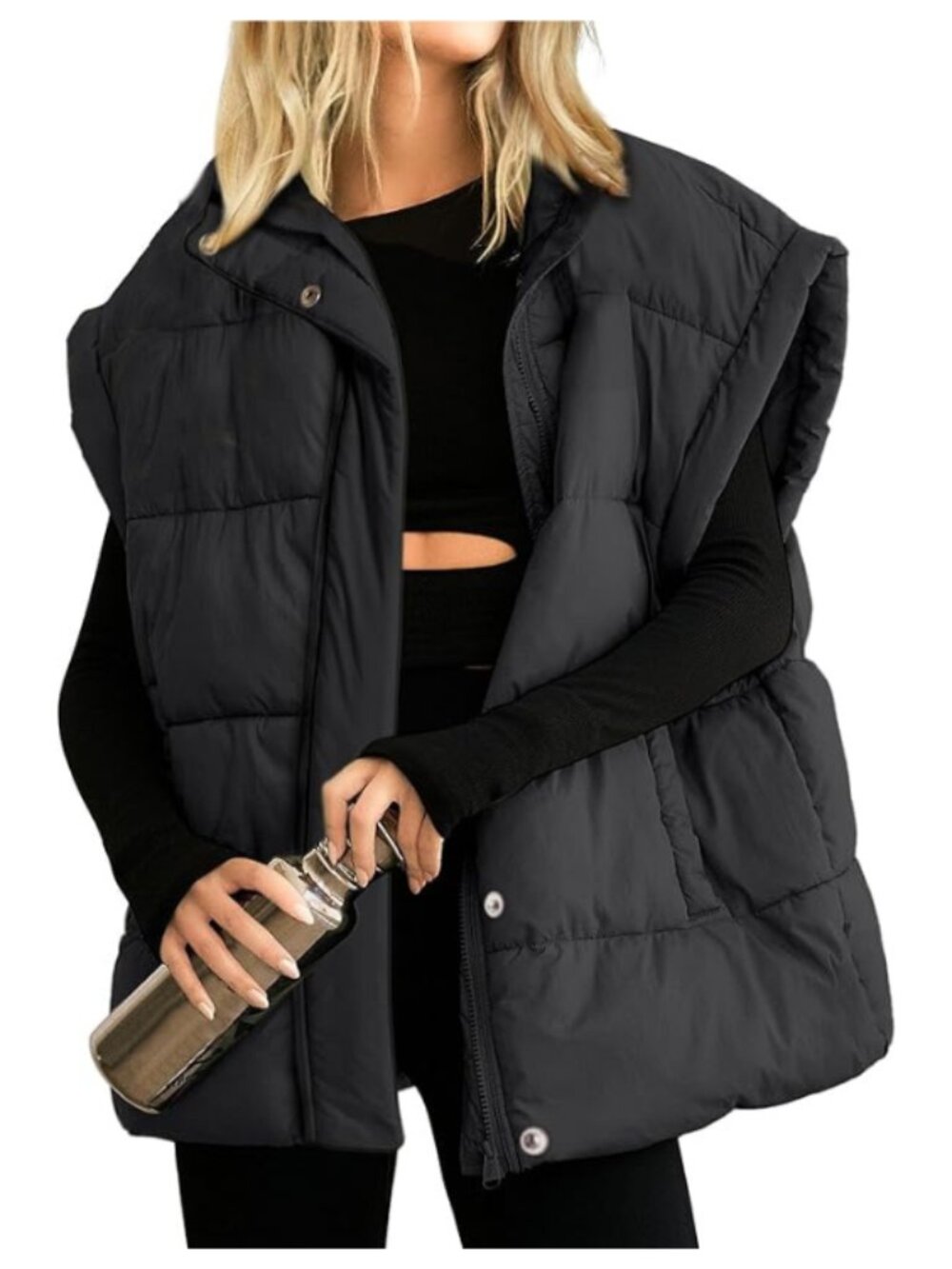 Ainangua Women’s Lightweight Puffer Vest Zip-Up Winter Jacket